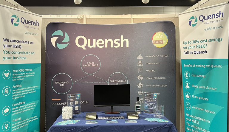 Quensh HSEQ stand at The Safety Expo 2023 in Aberdeen